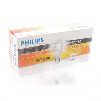 Лампа "PHILIPS" 12v 16W (W2,1x9,5d) /W16W — основное фото